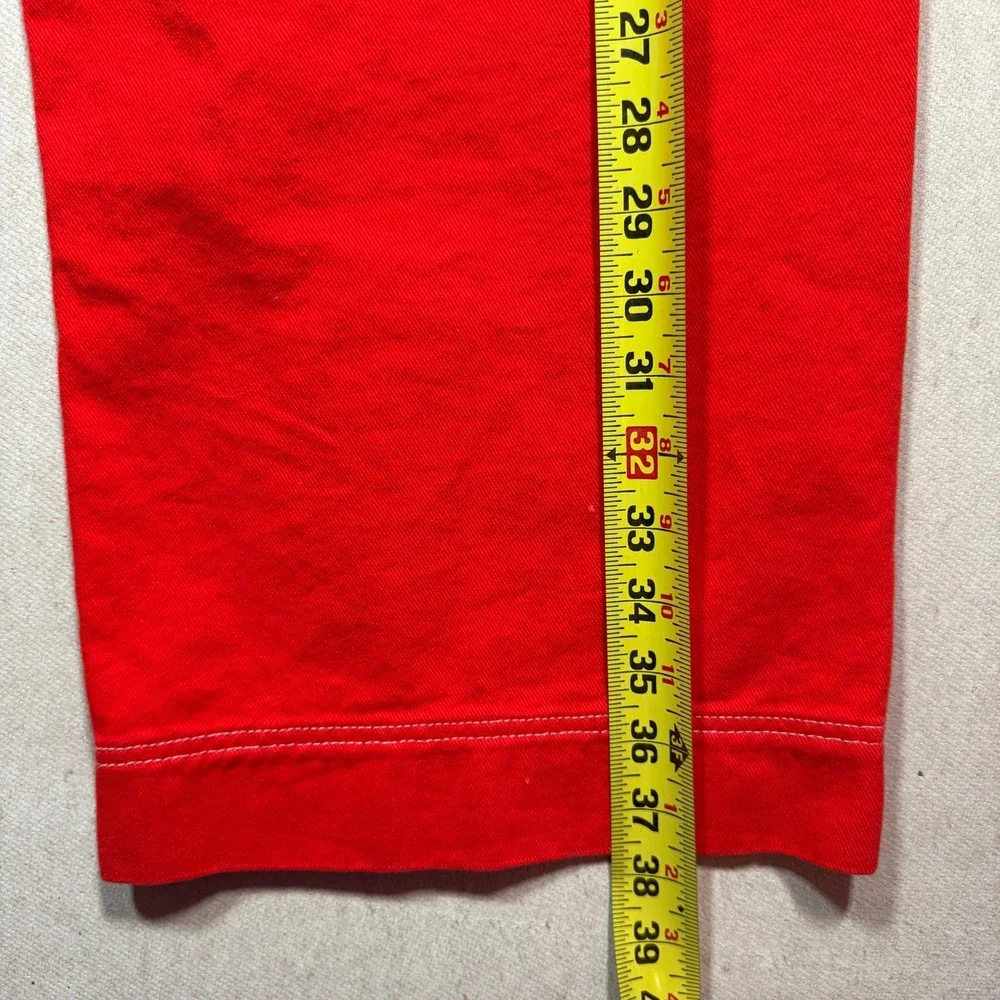 Zara Red Cropped Wide Leg Pants High Waisted Statement Trousers‎ Women's Size S - Picture 15 of 16